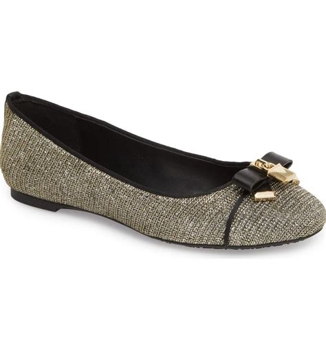 michael kors alice ballet flats gold|michael kors lillie flats.